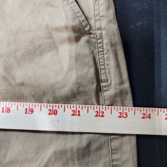 Free Planet Mens Shorts Size 38 Brown Cotton Blend Stretch Casual Inseam Fit - Picture 3 of 12